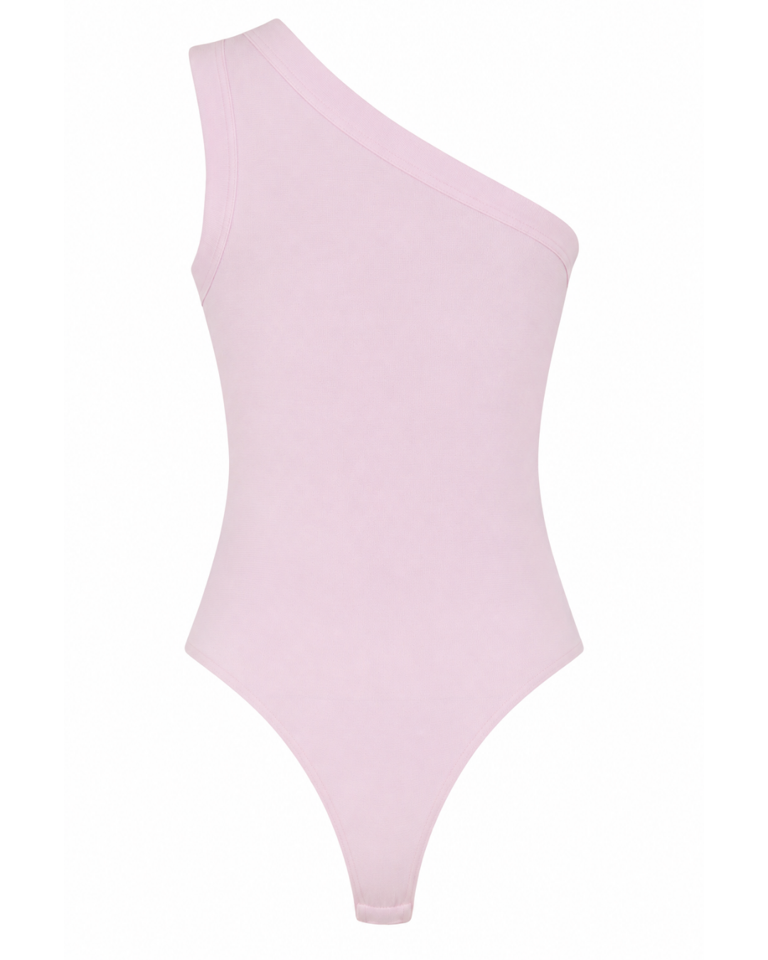 Spring 2020 Brandon Maxwell Pink One-Shoulder Bodysuit