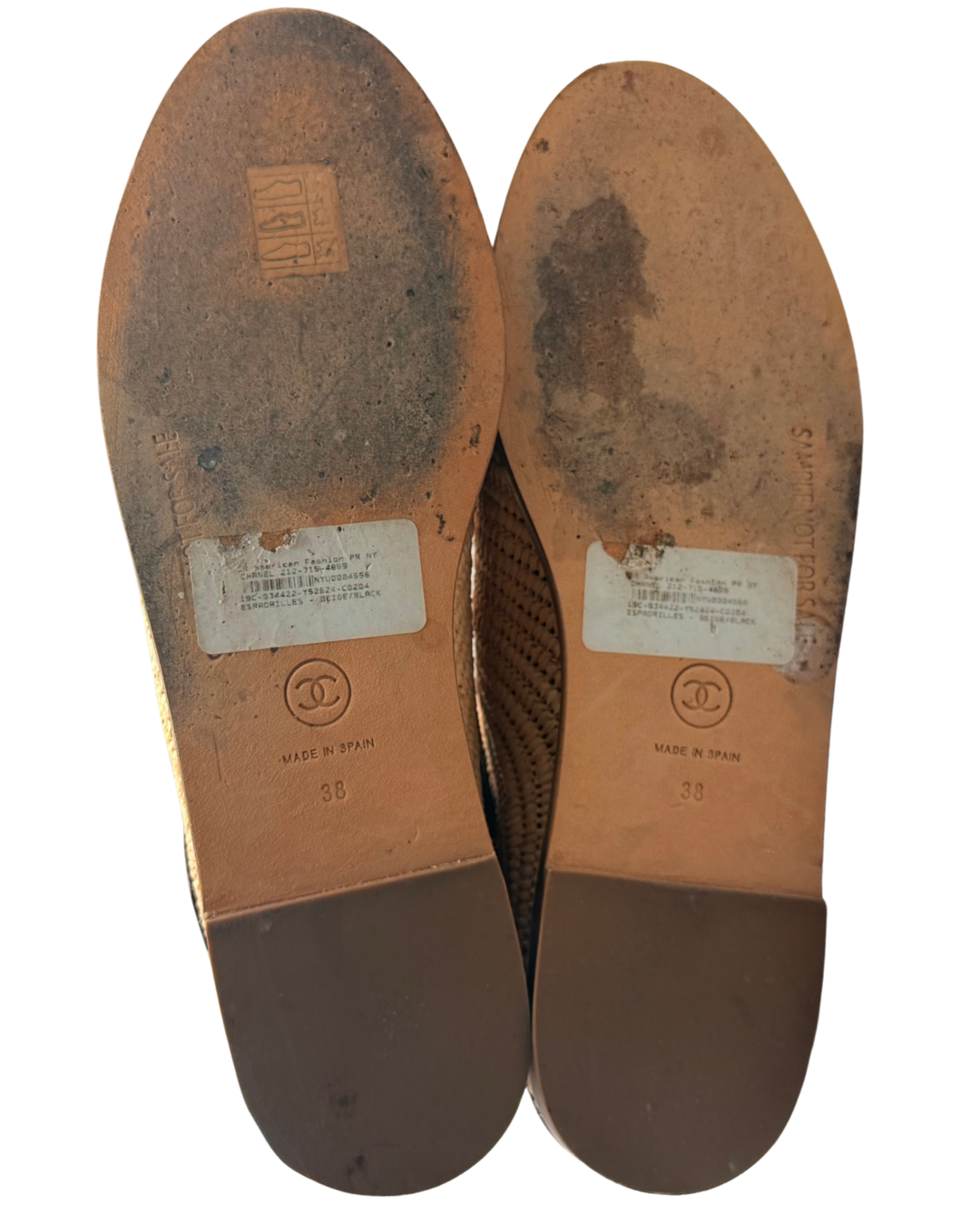 c. 2019s Chanel Raffia and Patent Leather Slides