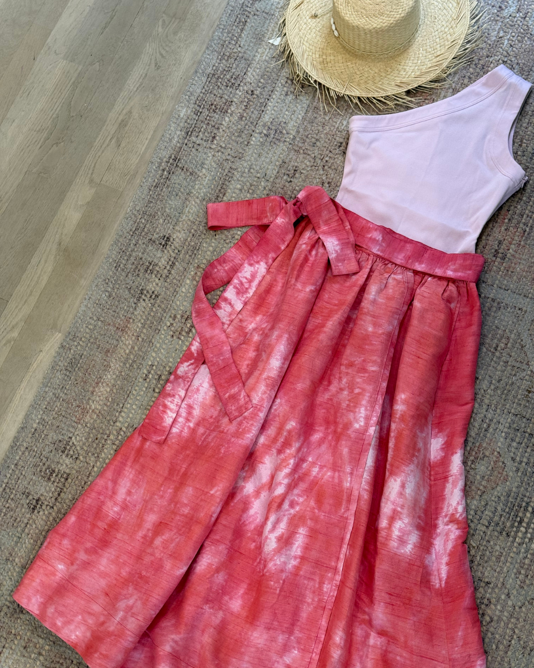 Spring 2020 Brandon Maxwell Pink One-Shoulder Bodysuit