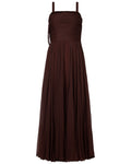 1960s Jean Allen Brown Chiffon Gown