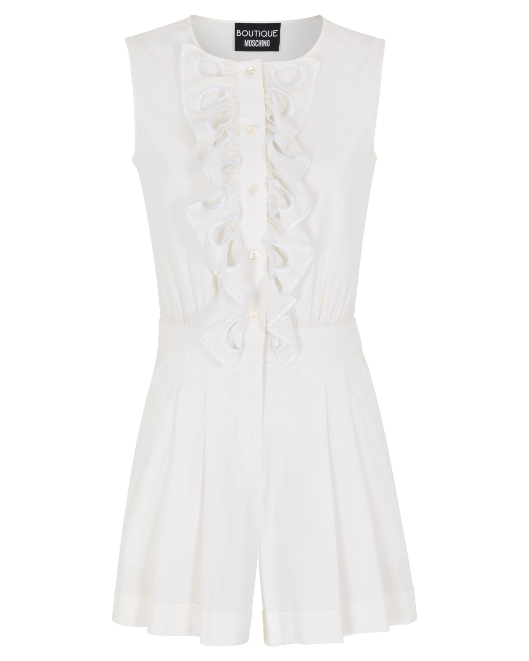 2010s Boutique Moschino White Romper