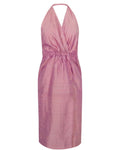 1980/90s Jerry Silverman Halter Dress With Sash Scarf
