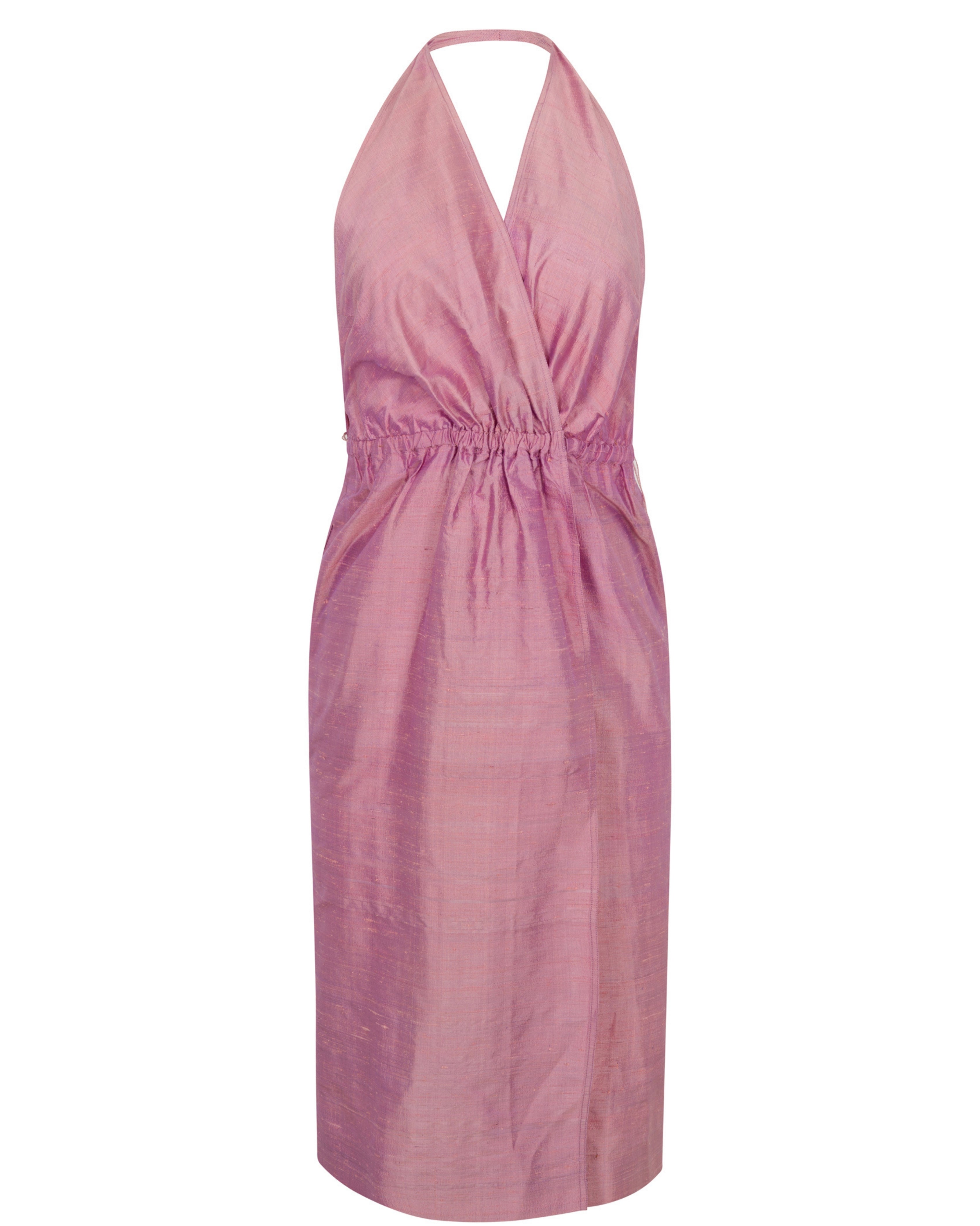 1980/90s Jerry Silverman Halter Dress With Sash Scarf