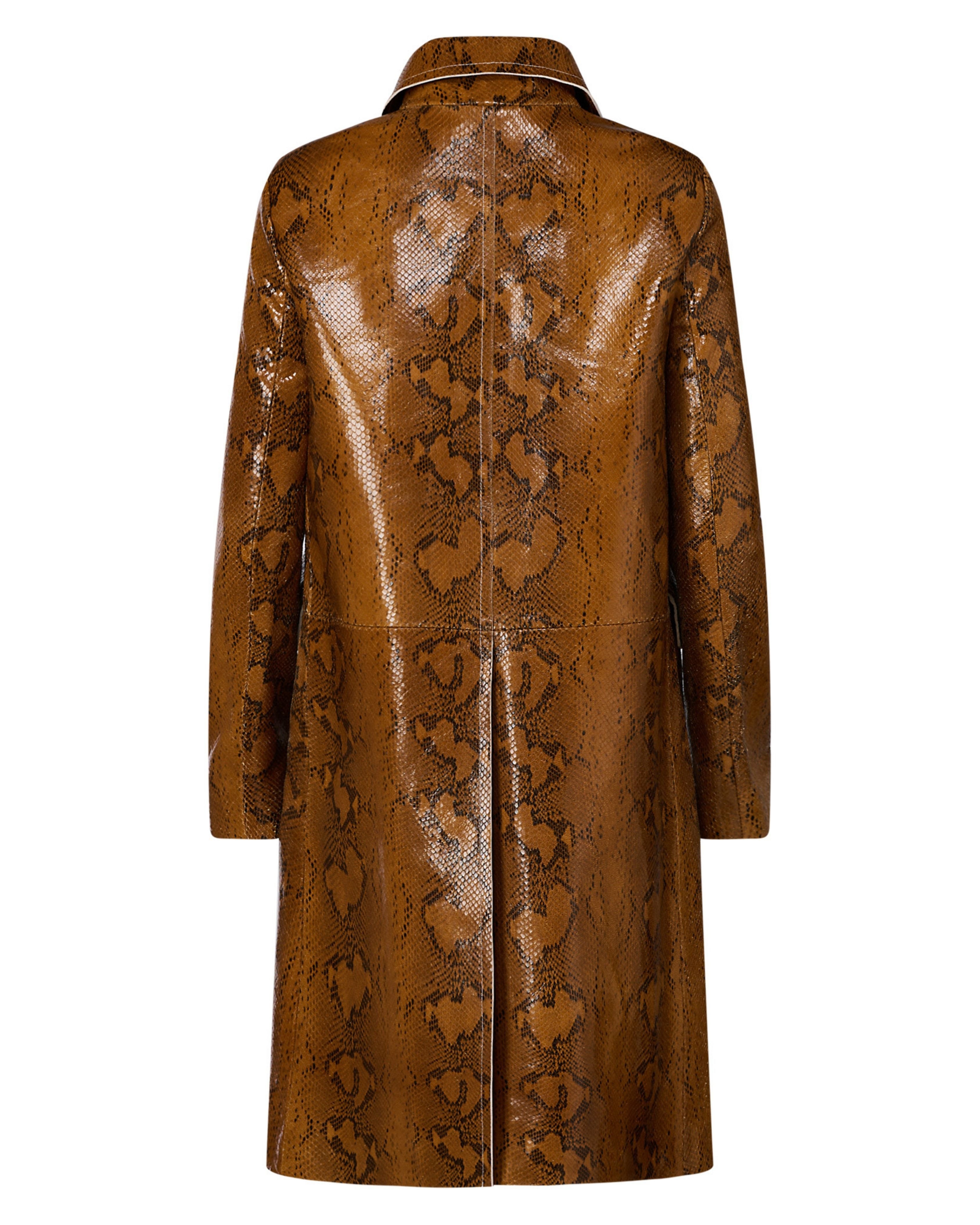 Fall 2019 Marni Snakeskin-Effect Leather Coat