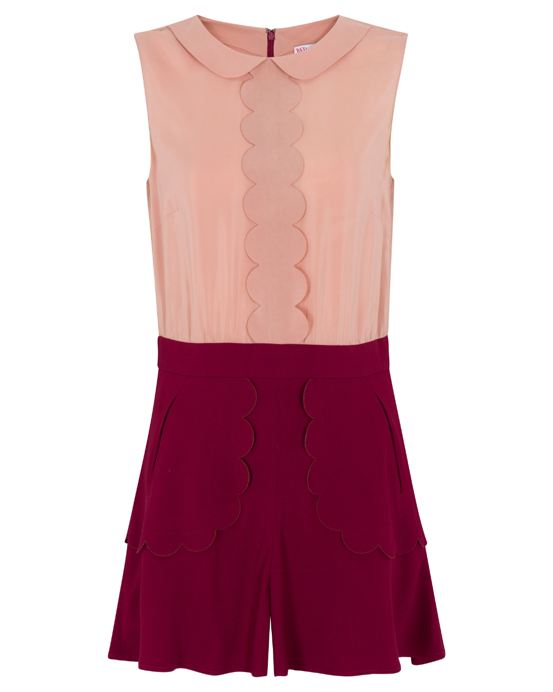 2010s Red Valentino Pink and Red Romper