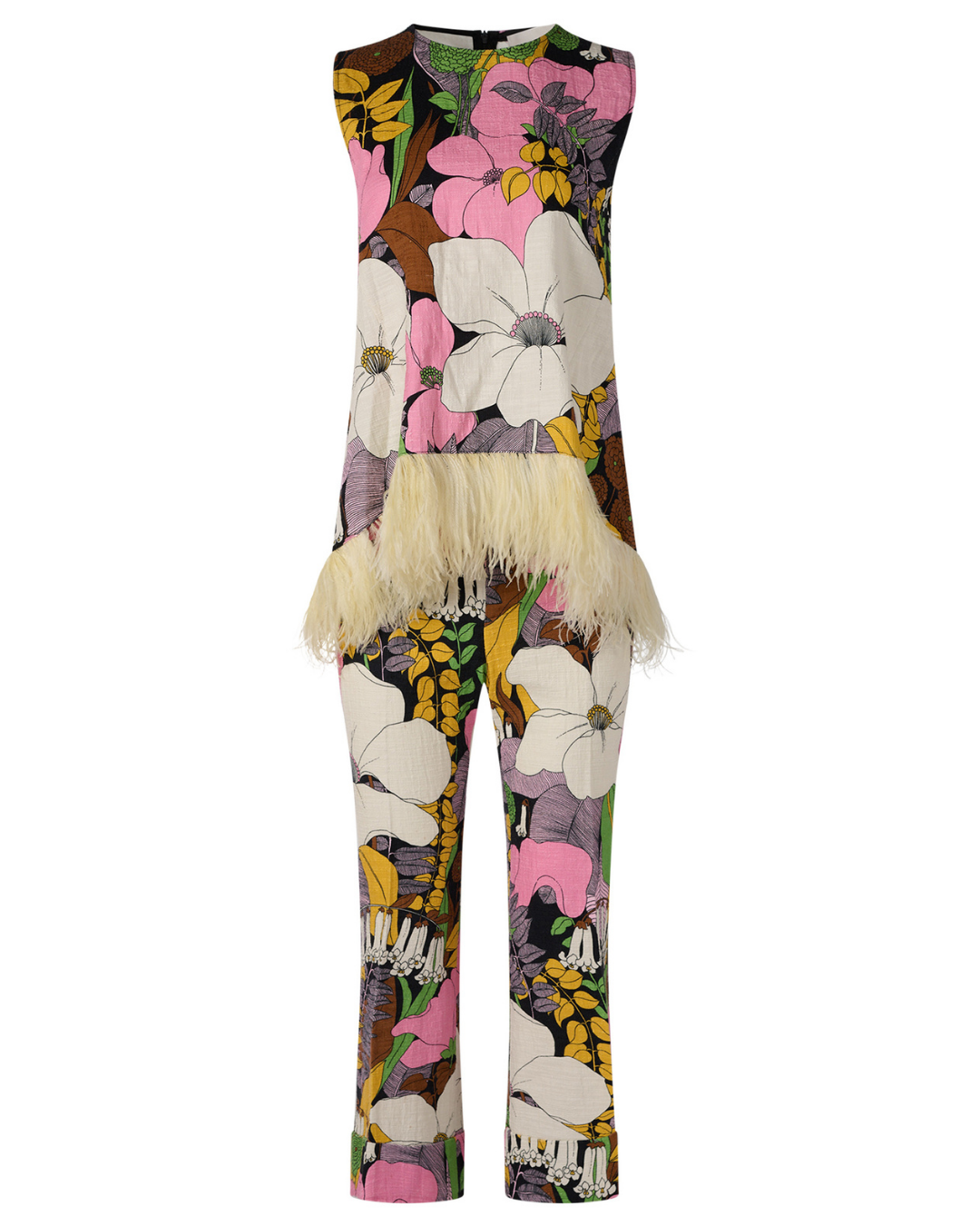 2020 LaDoubleJ Feathered Top and Pant Set