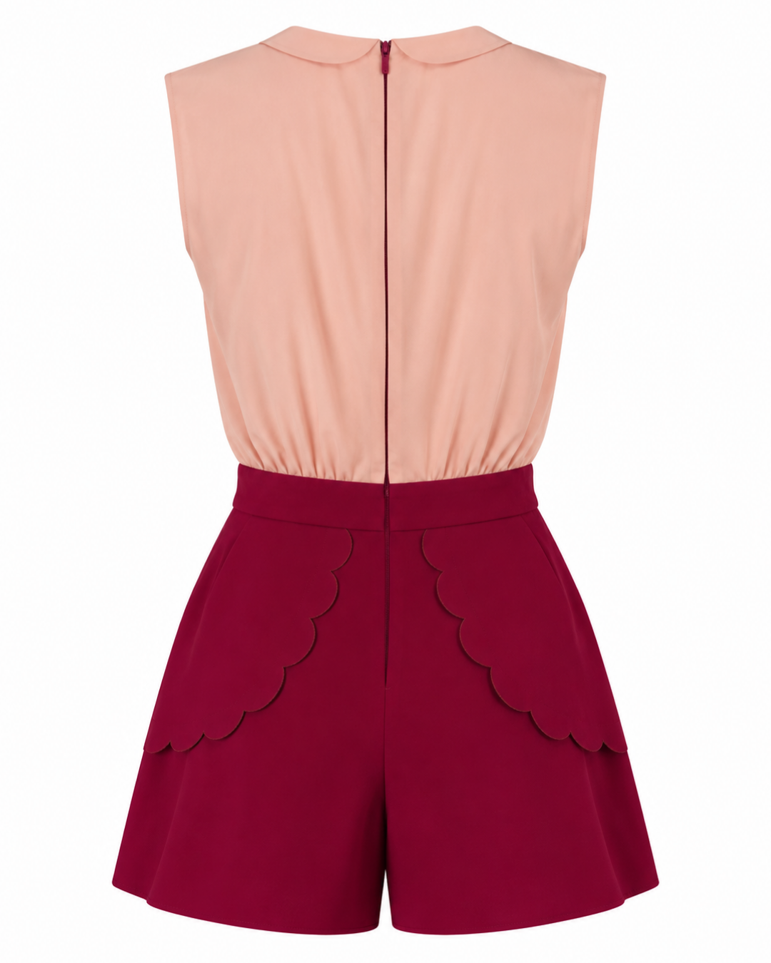 2010s Red Valentino Pink and Red Romper