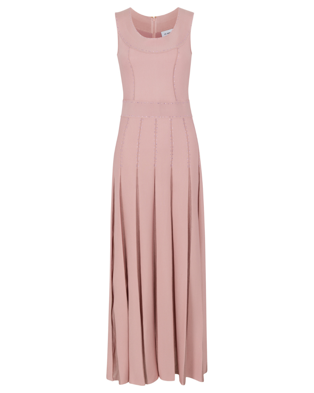 Fall 2025 St. John Pink Knit Maxi Dress