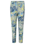 2010s Erdem Blue and Yellow Floral Pants