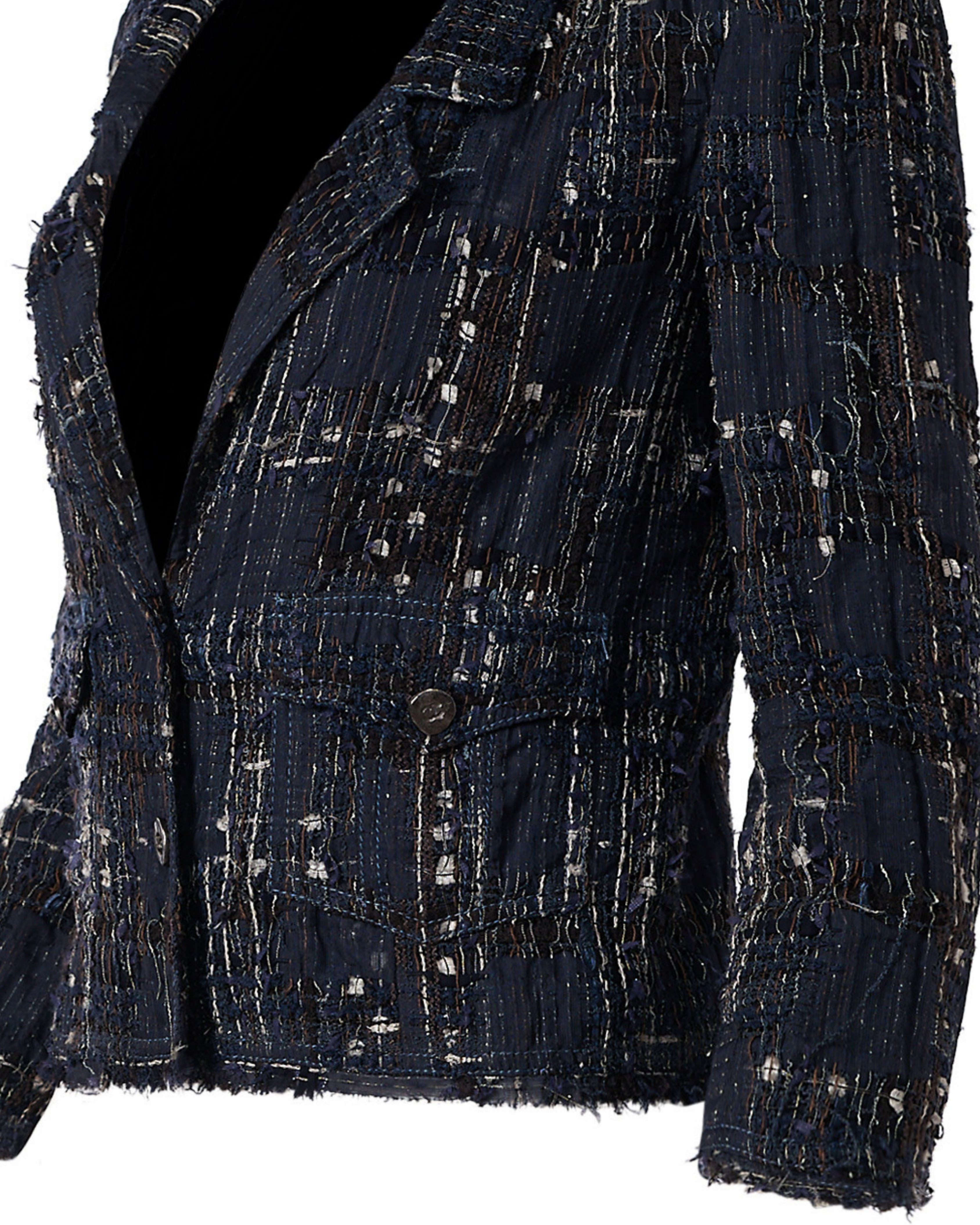 Spring 2006 Chanel Navy Tweed Jacket