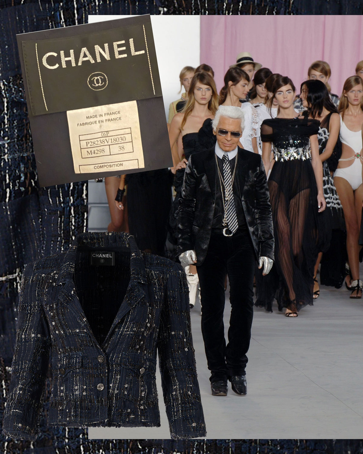 Spring 2006 Chanel Navy Tweed Jacket