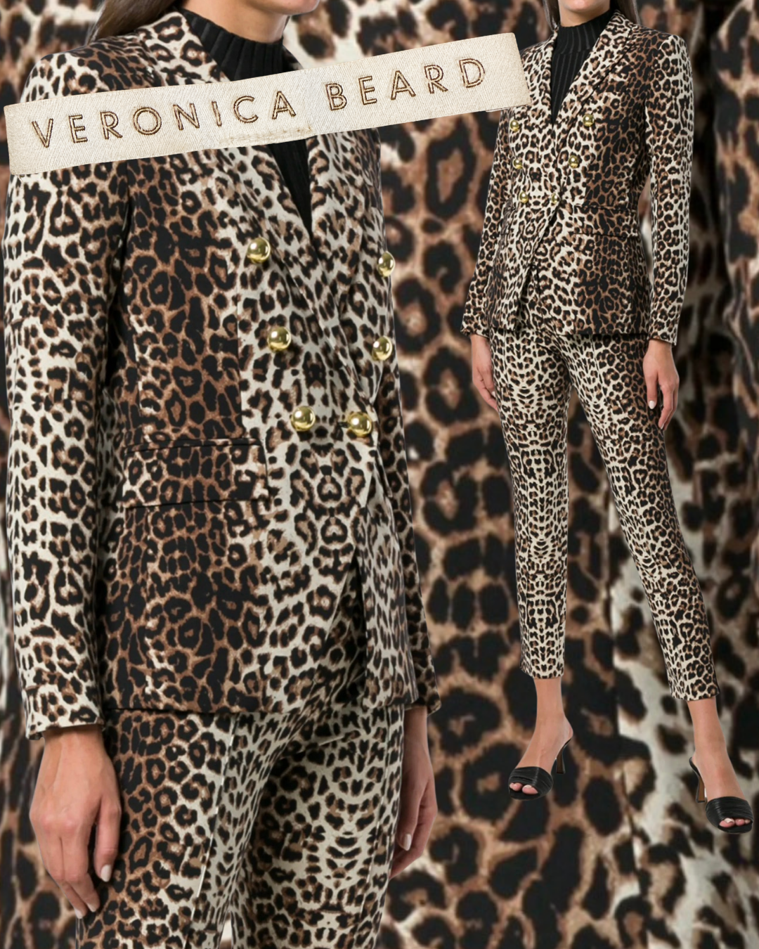2020s Veronica Beard Cheetah Print Blazer