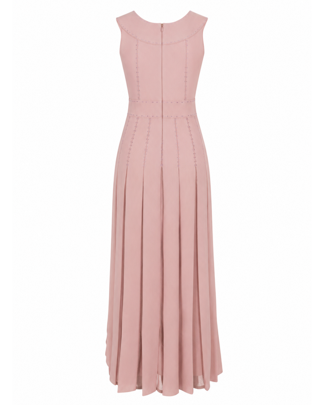 Fall 2025 St. John Pink Knit Maxi Dress