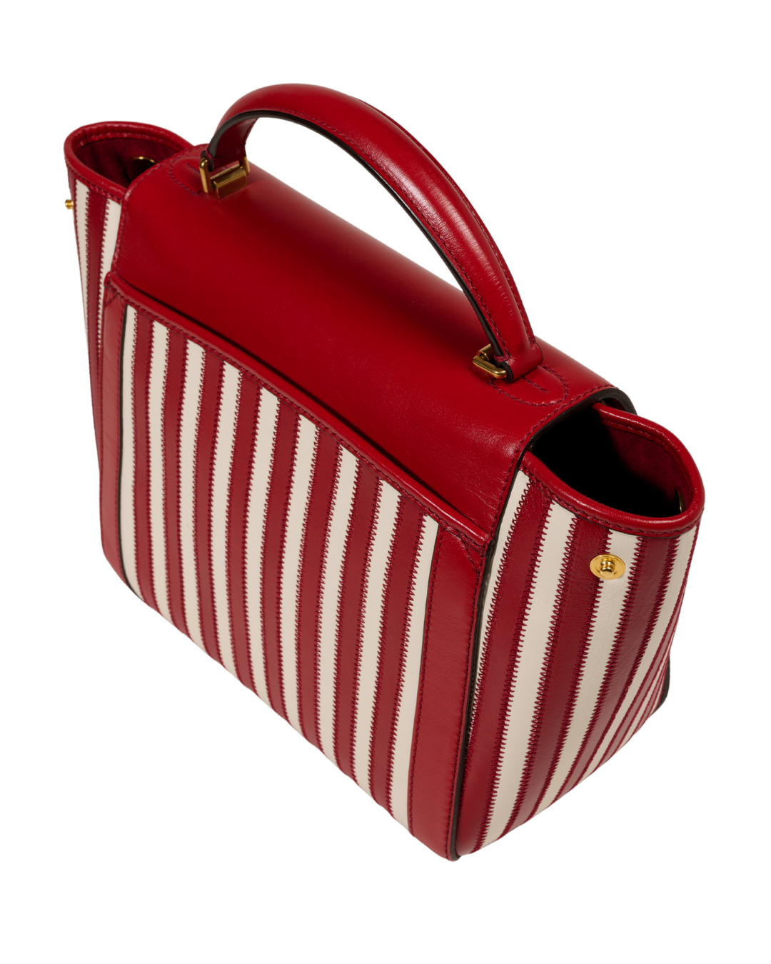 Resort 2017 Bally Red-and-White Striped Bag