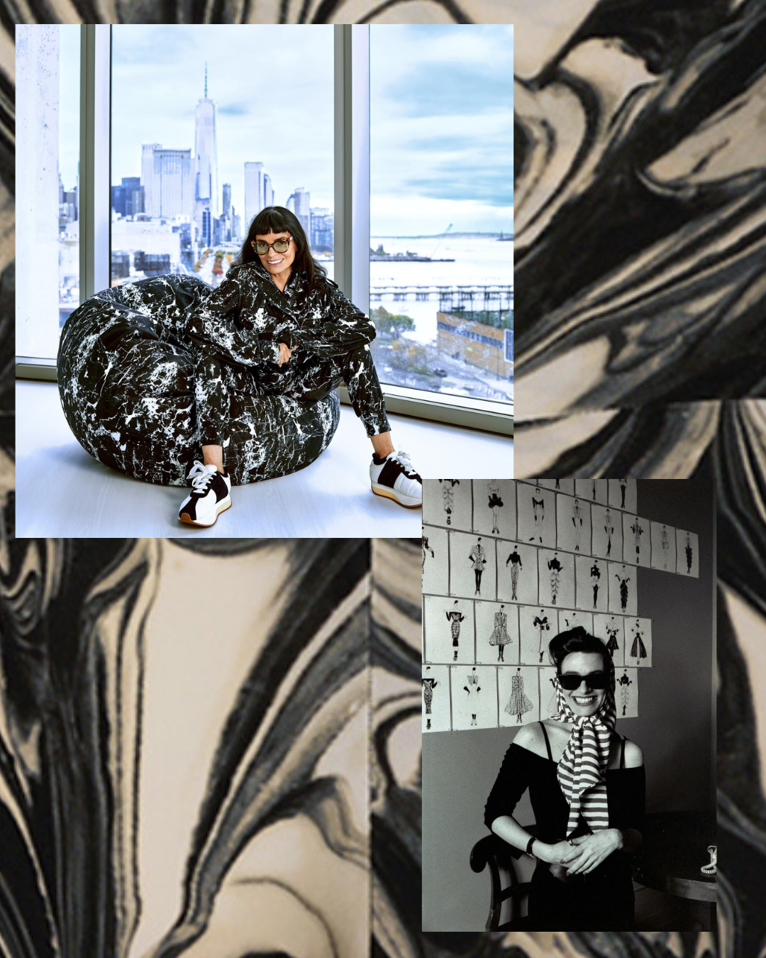 2010s Norma Kamali Marble Pants