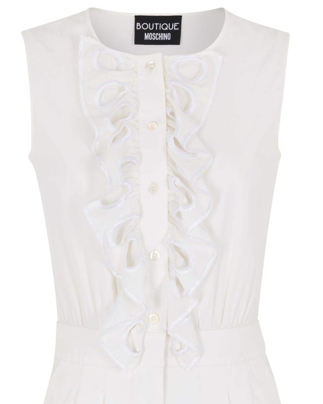 2010s Boutique Moschino White Romper
