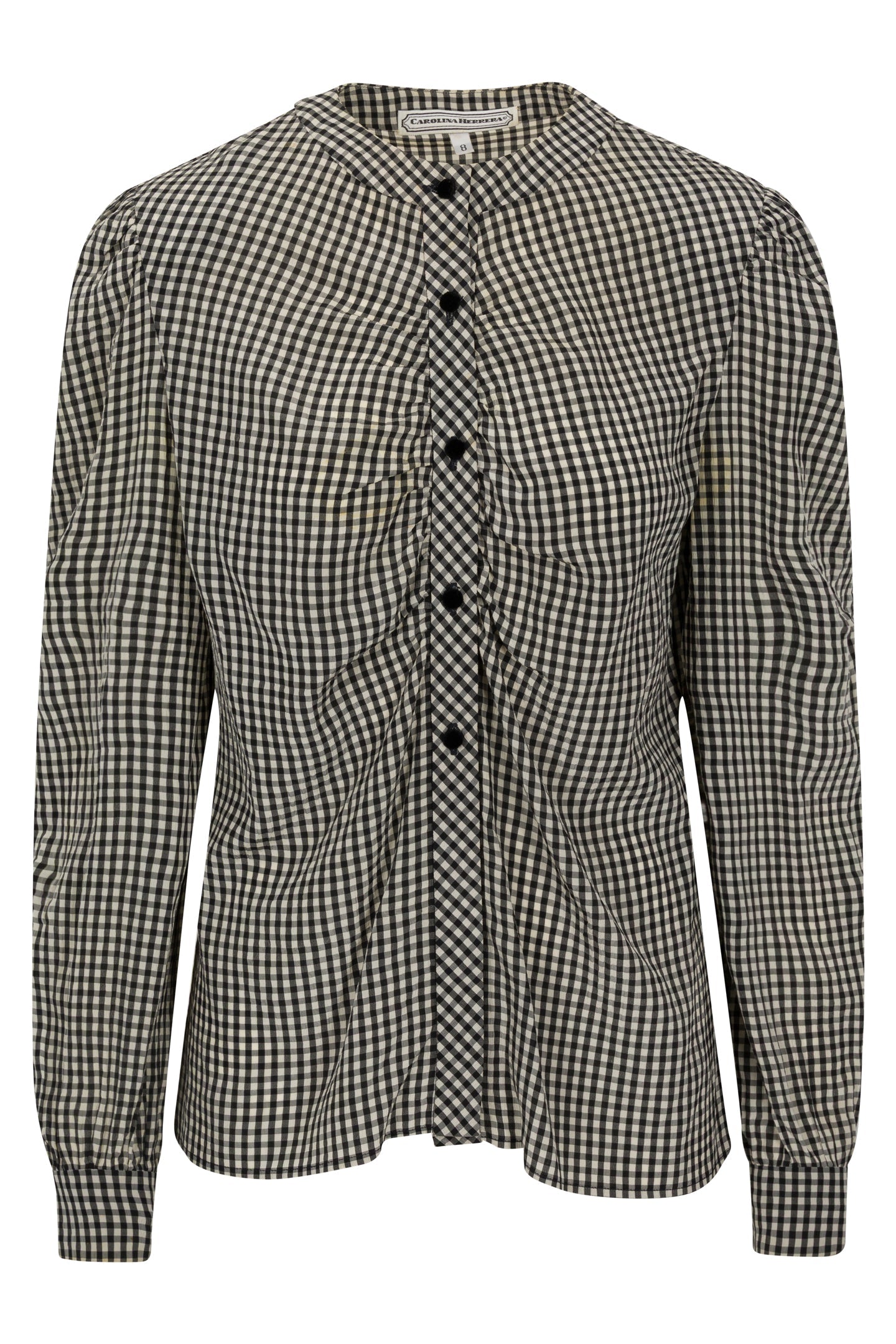 ’90s Carolina Herrera Gingham Button-Up Shirt