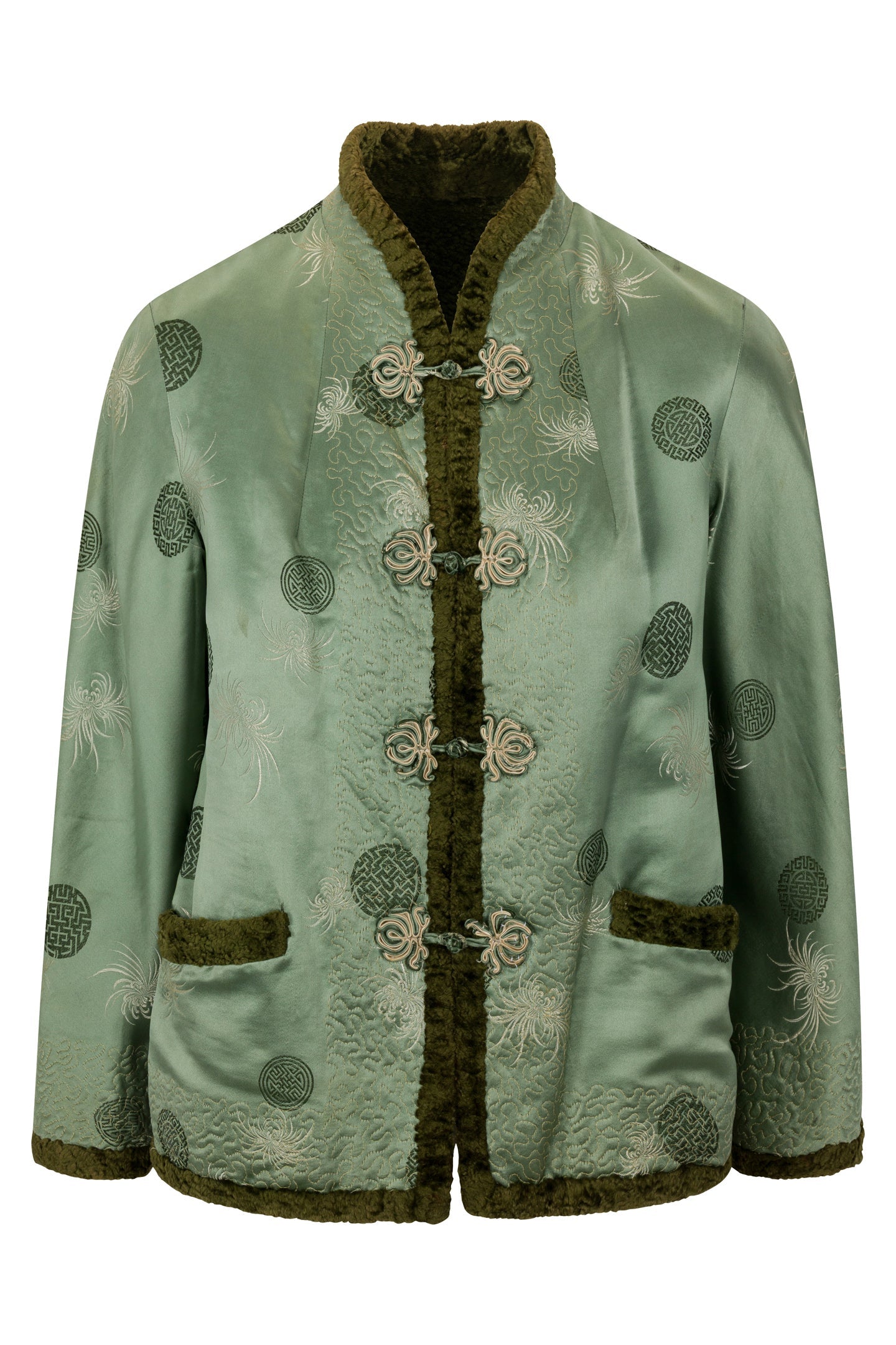Late 20th-Century Jade-Colored Satin Jacket