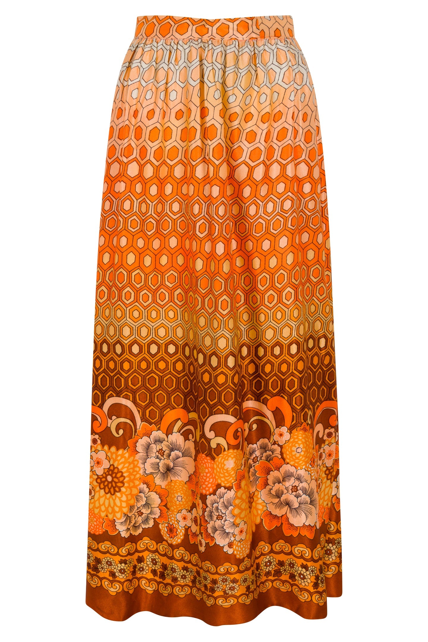 ’70s Maxwell Industries Orange Maxi Skirt