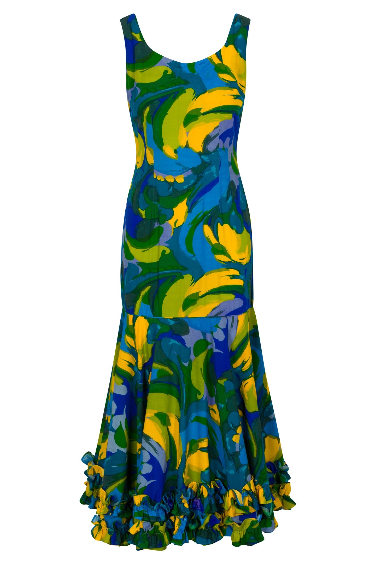 ’70s/’80s Sun Fashions of Hawaii Ruffle Dress