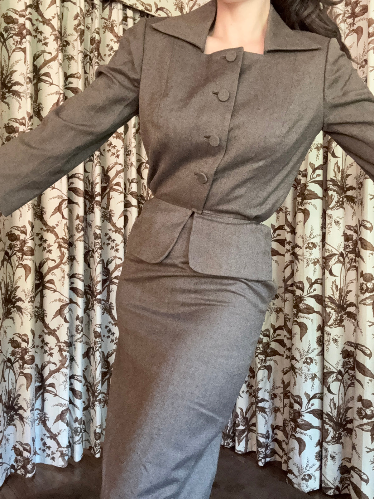 1950s Neiman Marcus Brown Suit Set