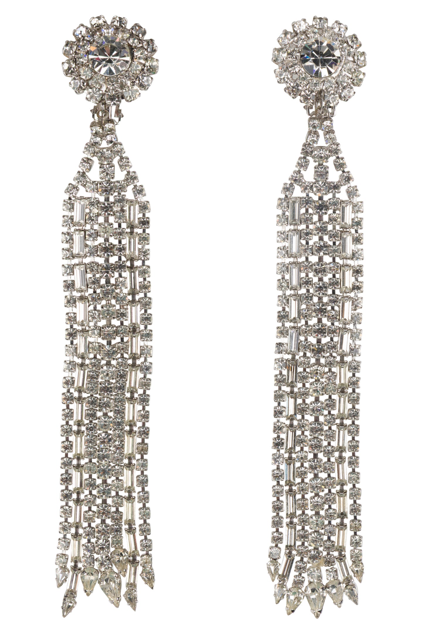 Mid-20th-Century Crystal Earrings
