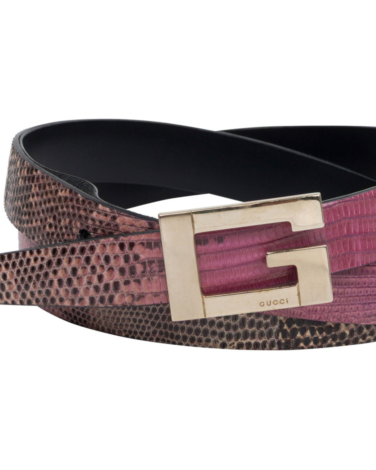2000s Gucci by Tom Ford Purple Snakeskin Belt