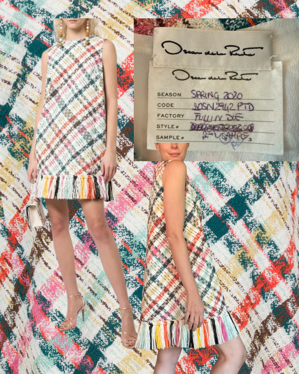 Spring 2020 Oscar de la Renta Tweed Dress