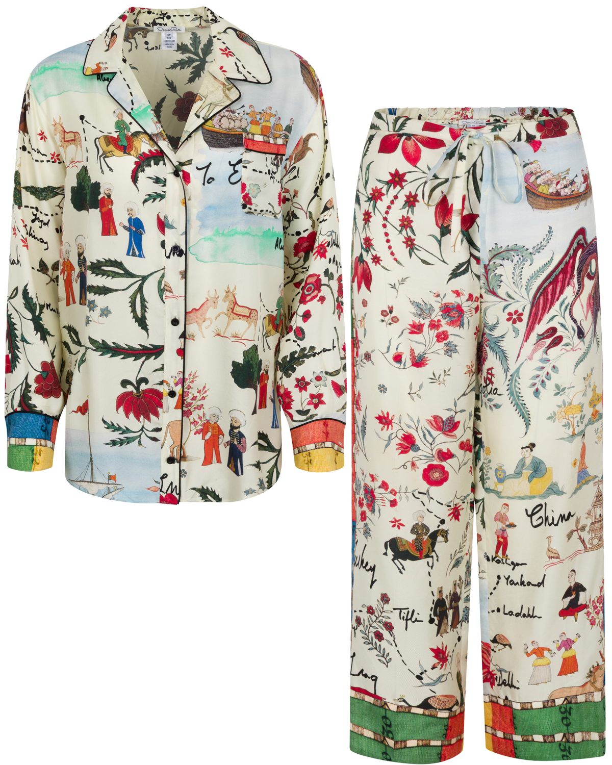 Spring 2019 Oscar de la Renta Silk Pajama Set