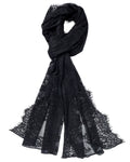 2020s Hakan Akkaya Black Lace Scarf