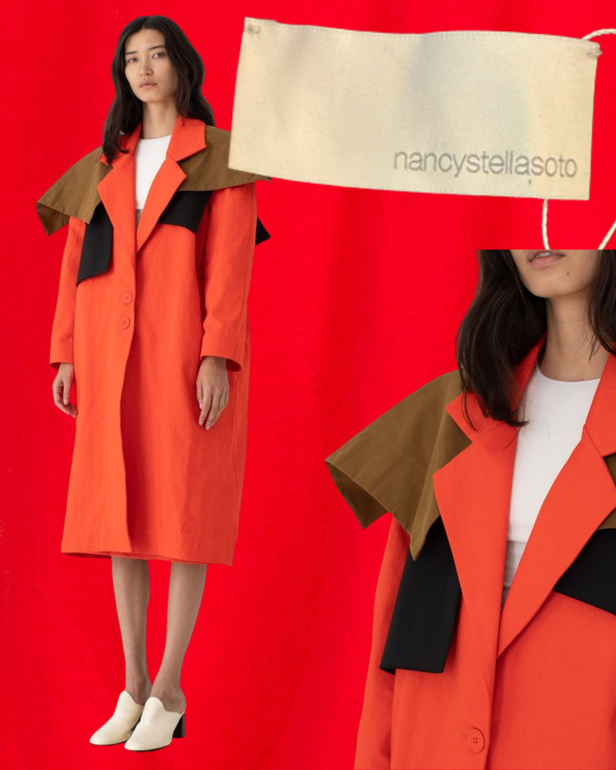 2020s Nancystellasoto Colorblocked Coat
