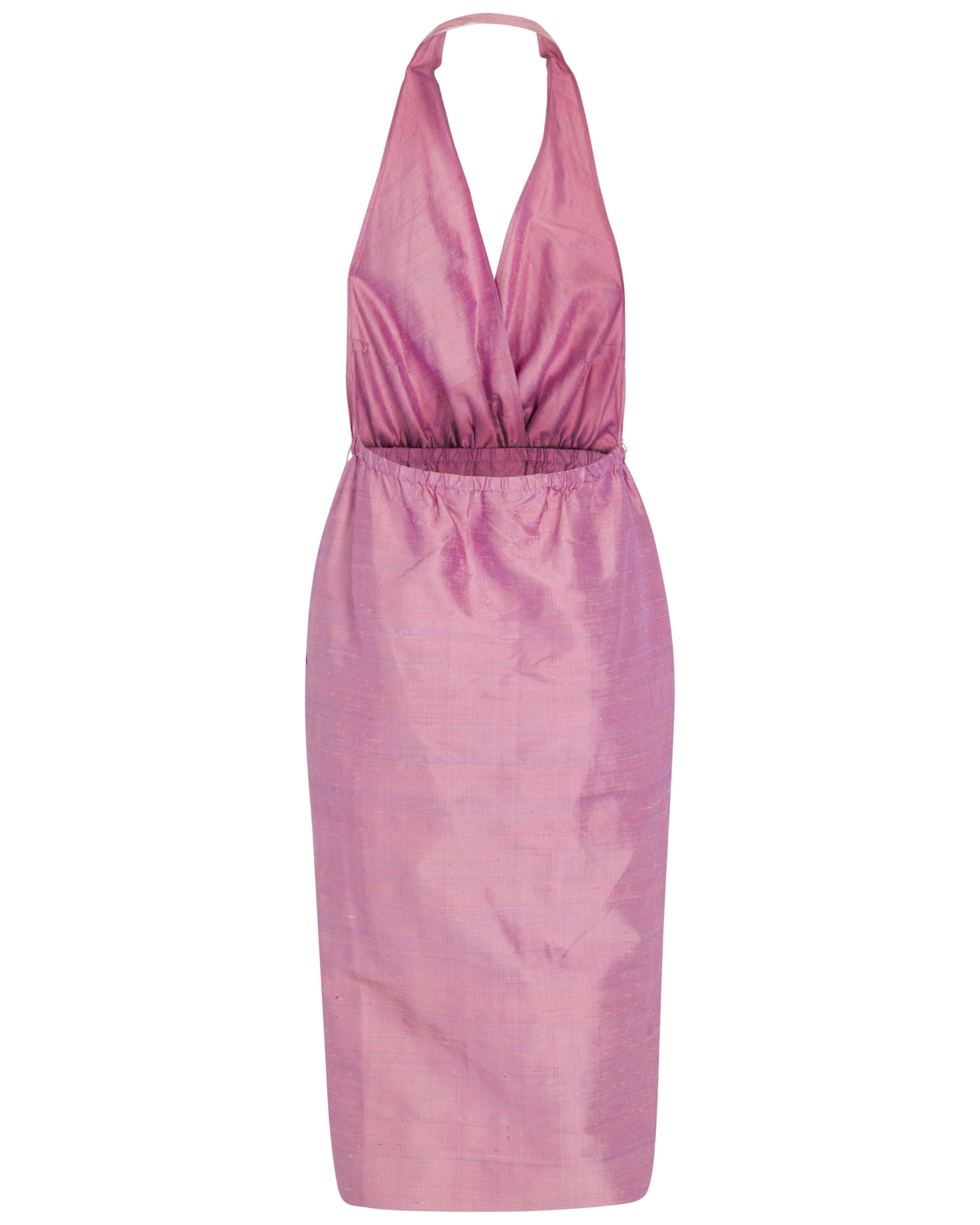 1980/90s Jerry Silverman Halter Dress With Sash Scarf