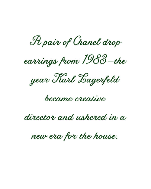 1983 Chanel Gold Tone Pearl Drop Earrings