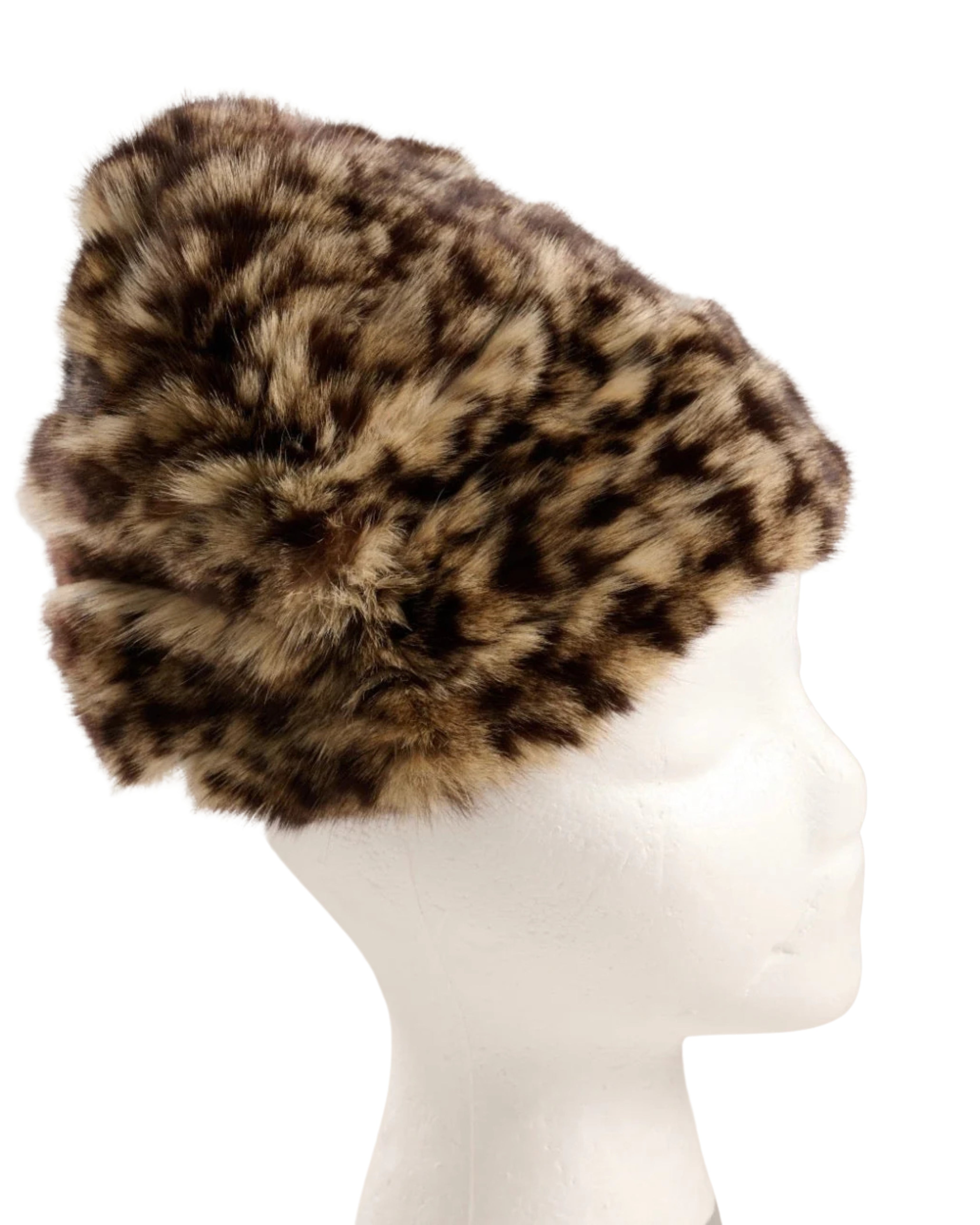c. 1960s Fur Leopard Hat