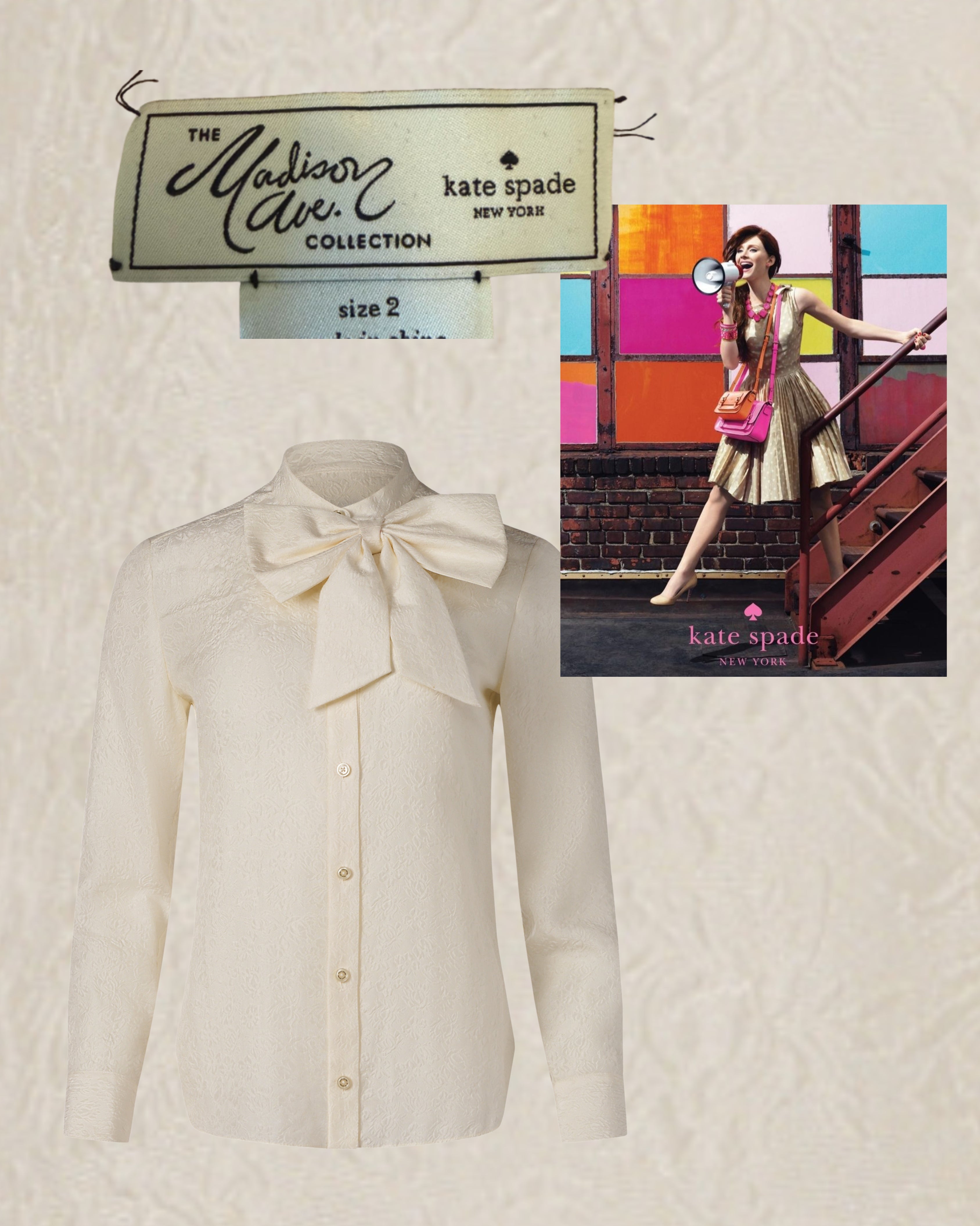 2010s Kate Spade Bow Blouse