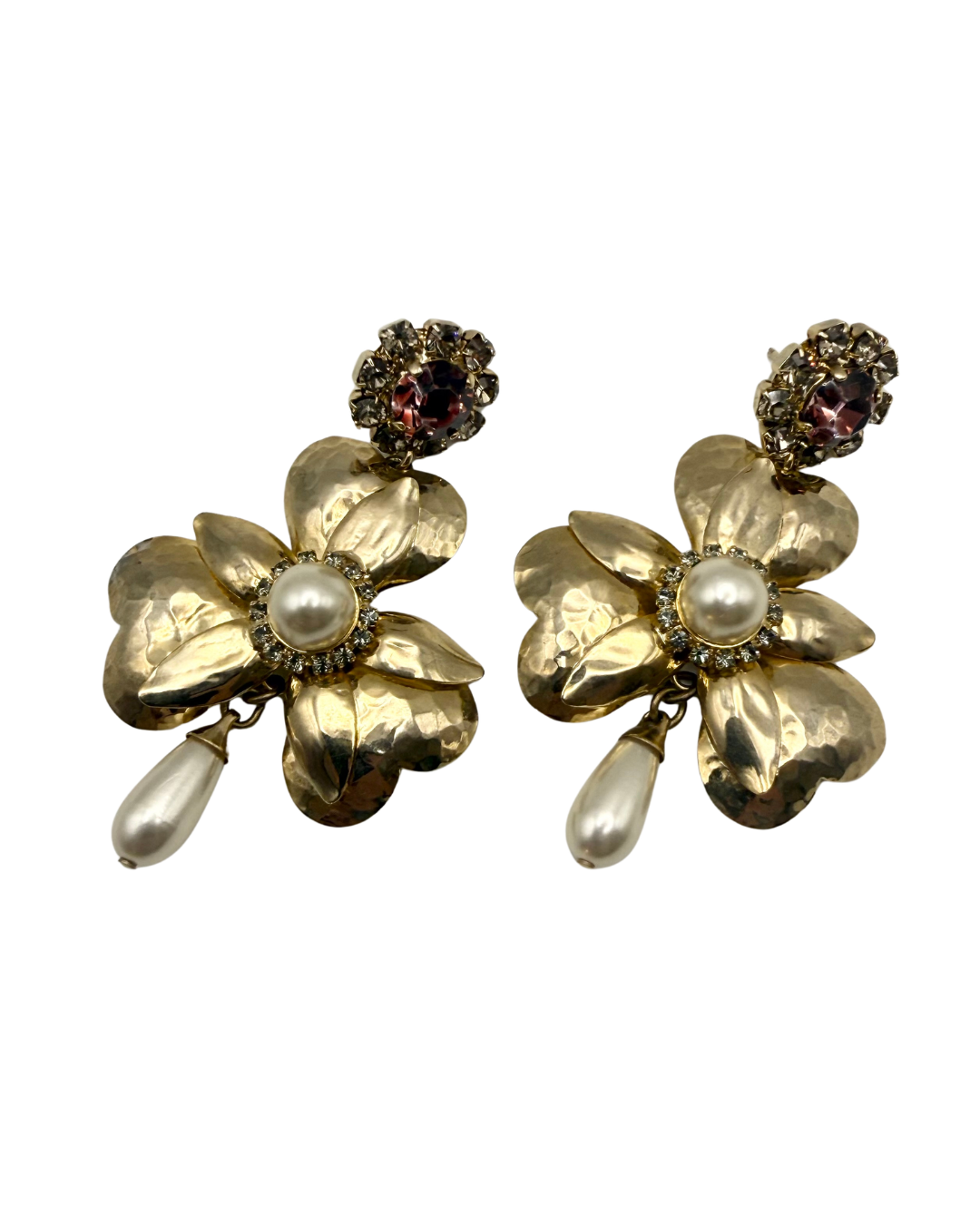2010s Erdem Gold Flower Earrings