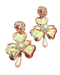 2010s Erdem Gold Flower Earrings