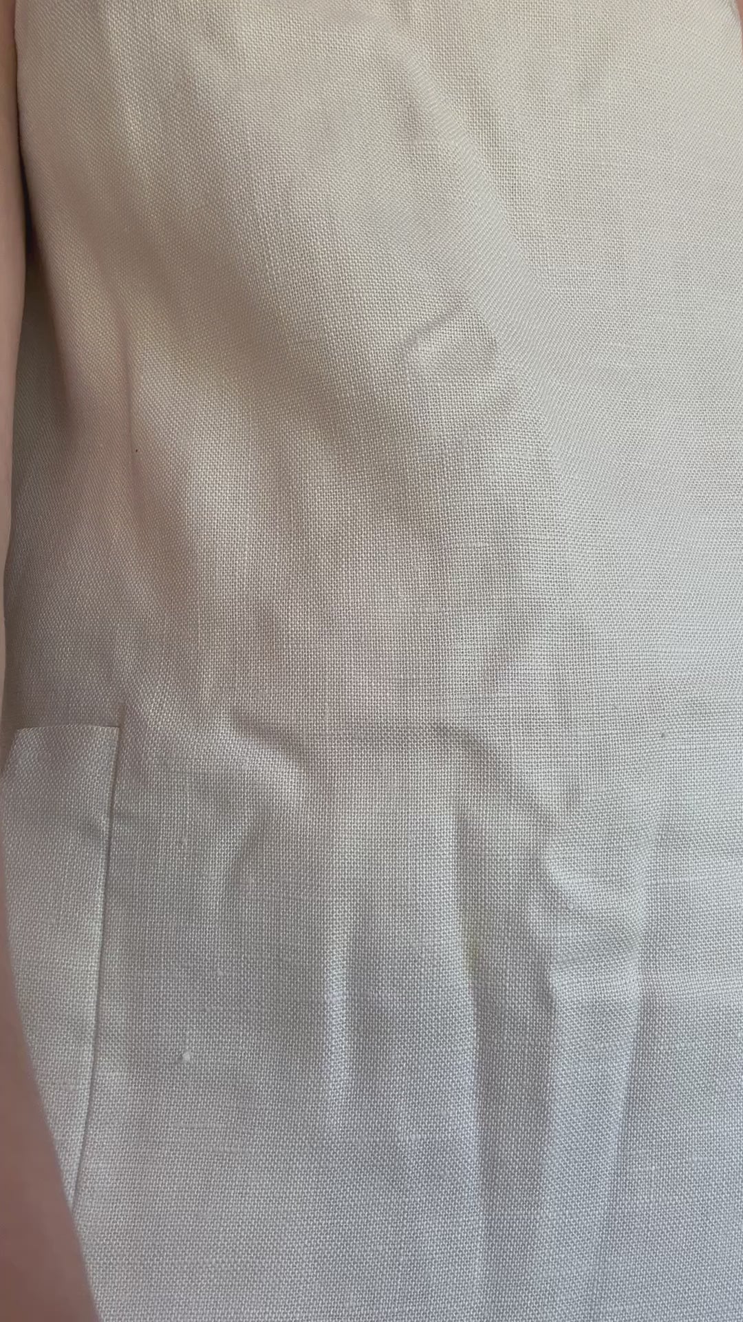 1960s Bergdorf Goodman Whiten Linen Dress and Jacket Set