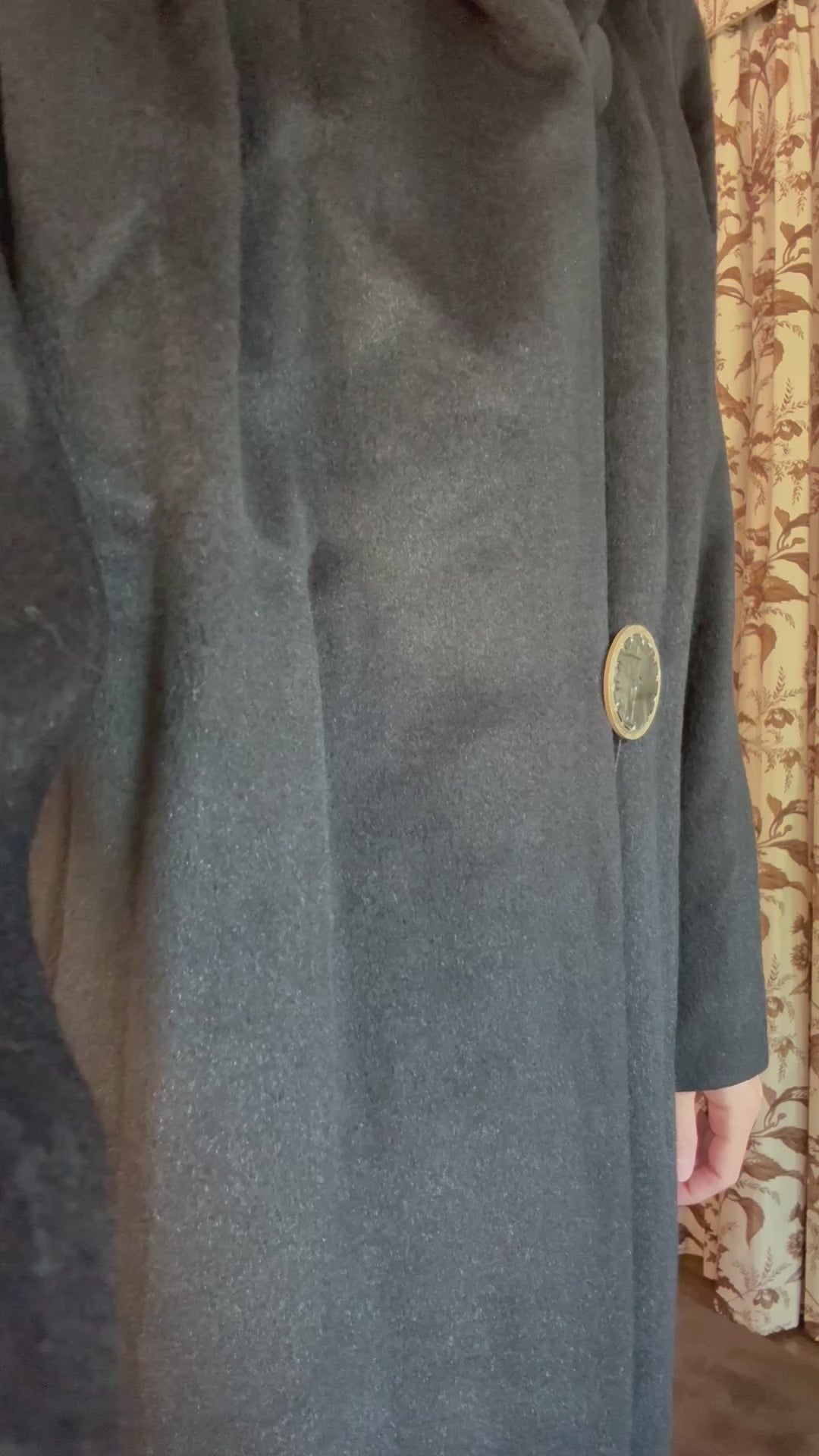 1960s Lilli Ann Black Long Coat