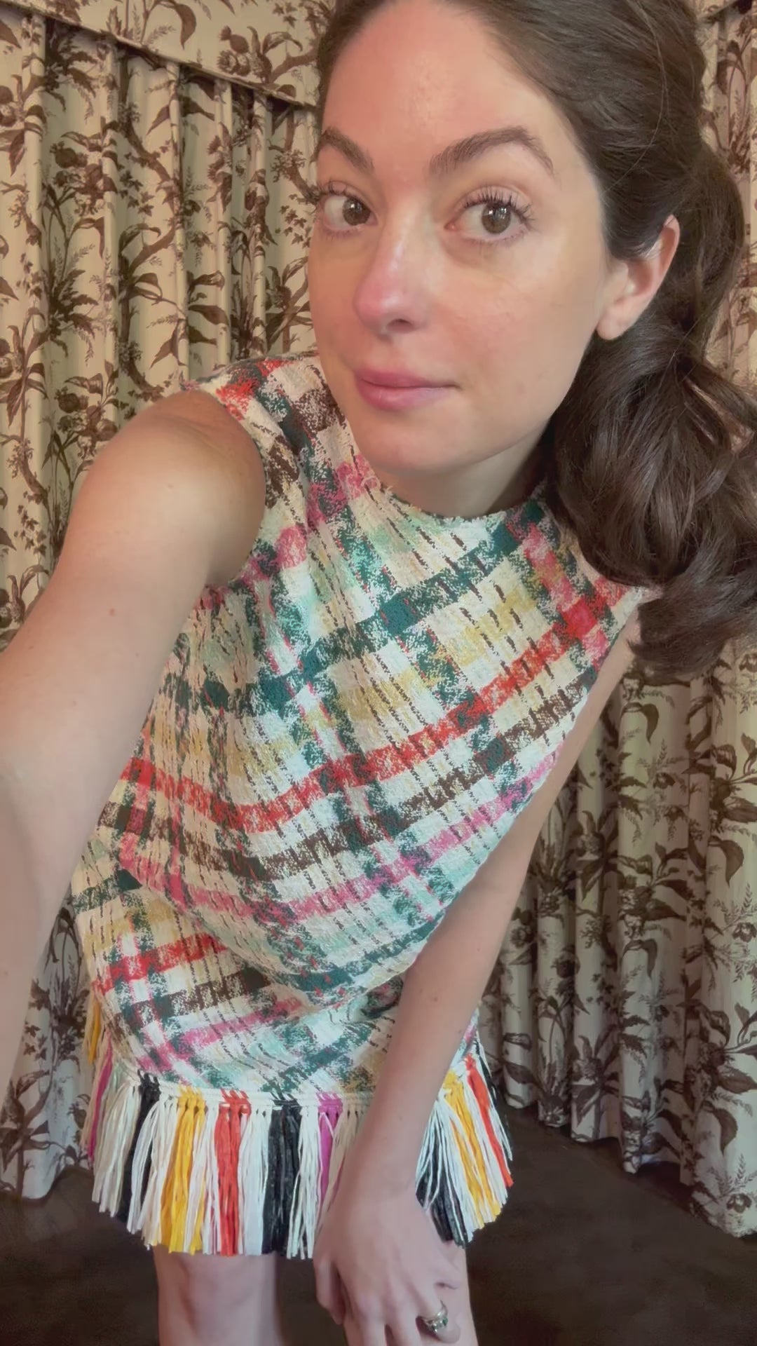 Spring 2020 Oscar de la Renta Tweed Dress